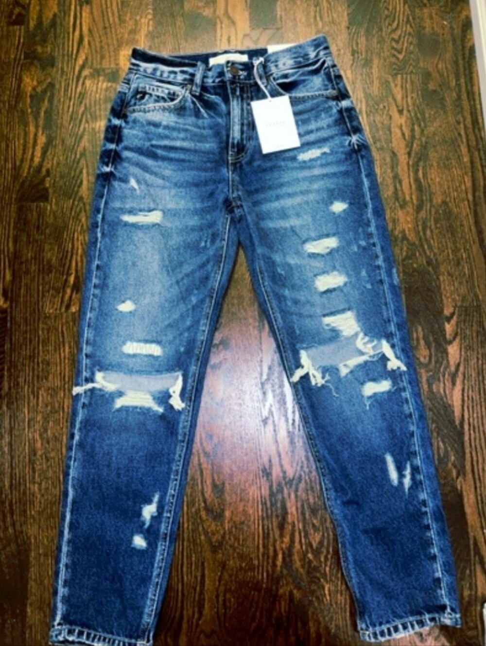 Distressed KanCan Mom Jeans